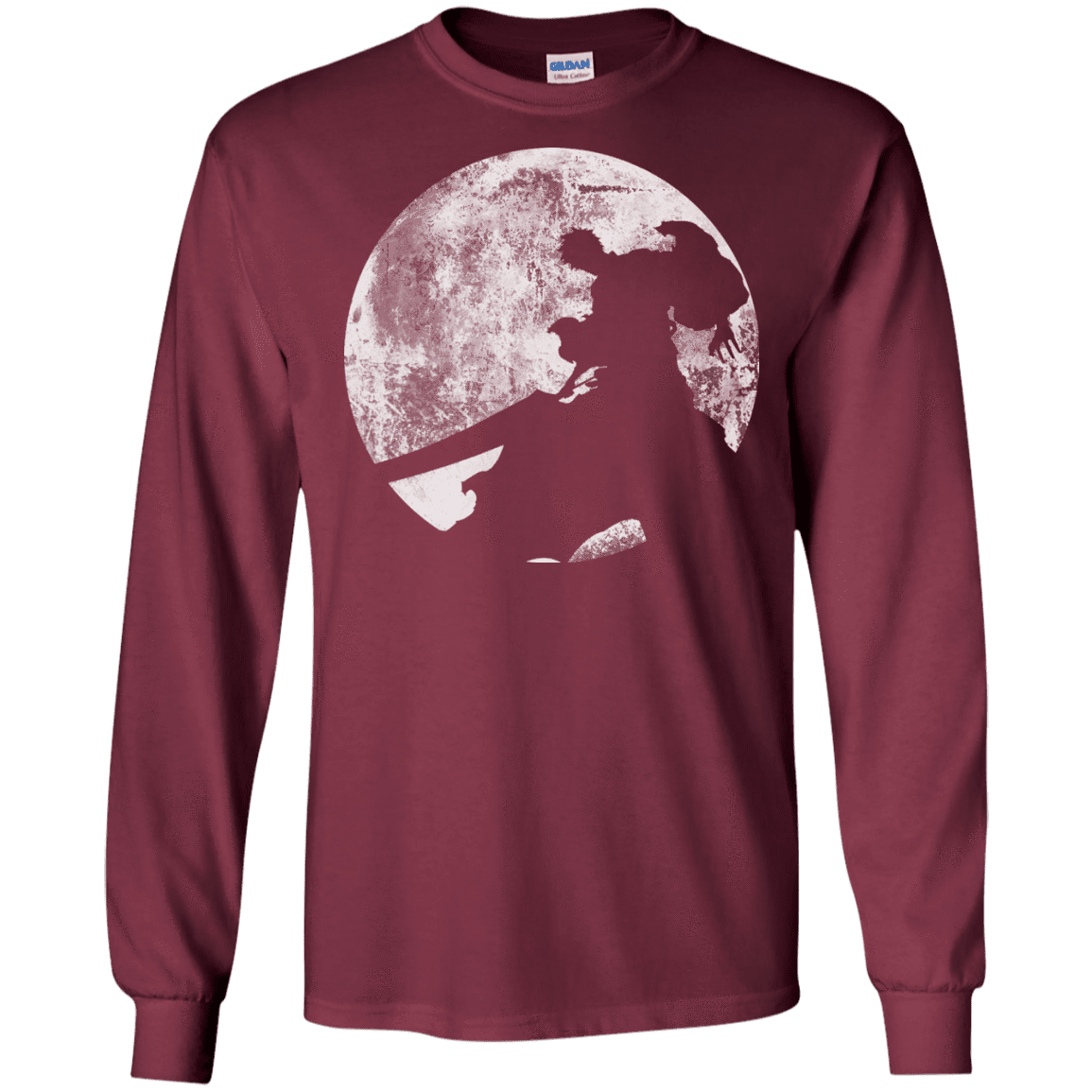 T-Shirts Maroon / S Shinigami Sword Men's Long Sleeve T-Shirt