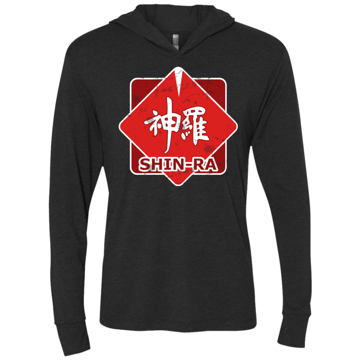 T-Shirts Vintage Black / X-Small Shinra Logo Triblend Long Sleeve Hoodie Tee
