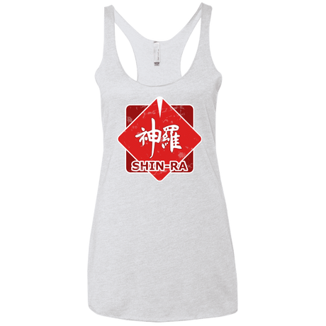 T-Shirts Heather White / X-Small Shinra Logo Women's Triblend Racerback Tank
