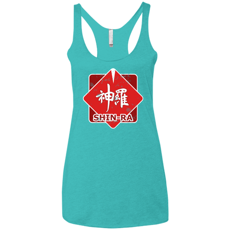 T-Shirts Tahiti Blue / X-Small Shinra Logo Women's Triblend Racerback Tank