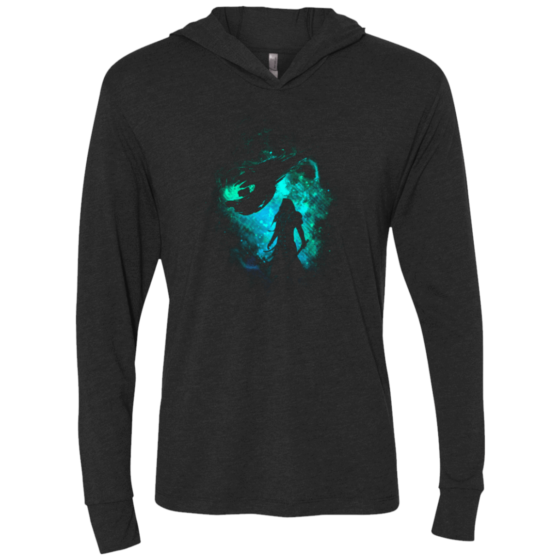 T-Shirts Vintage Black / X-Small SHINRA SOLDIERS ART Triblend Long Sleeve Hoodie Tee