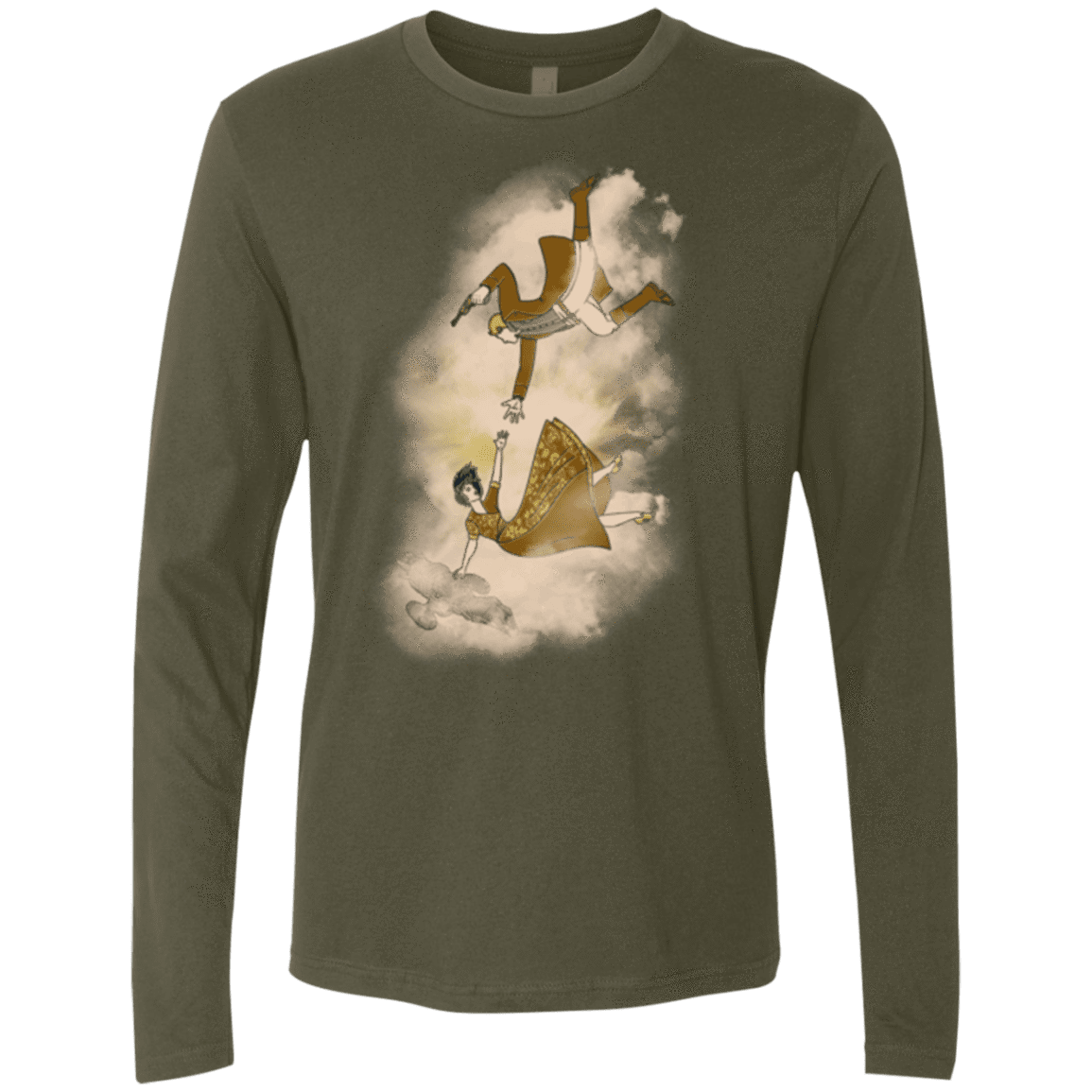 T-Shirts Military Green / Small Shiny Infinite Men's Premium Long Sleeve