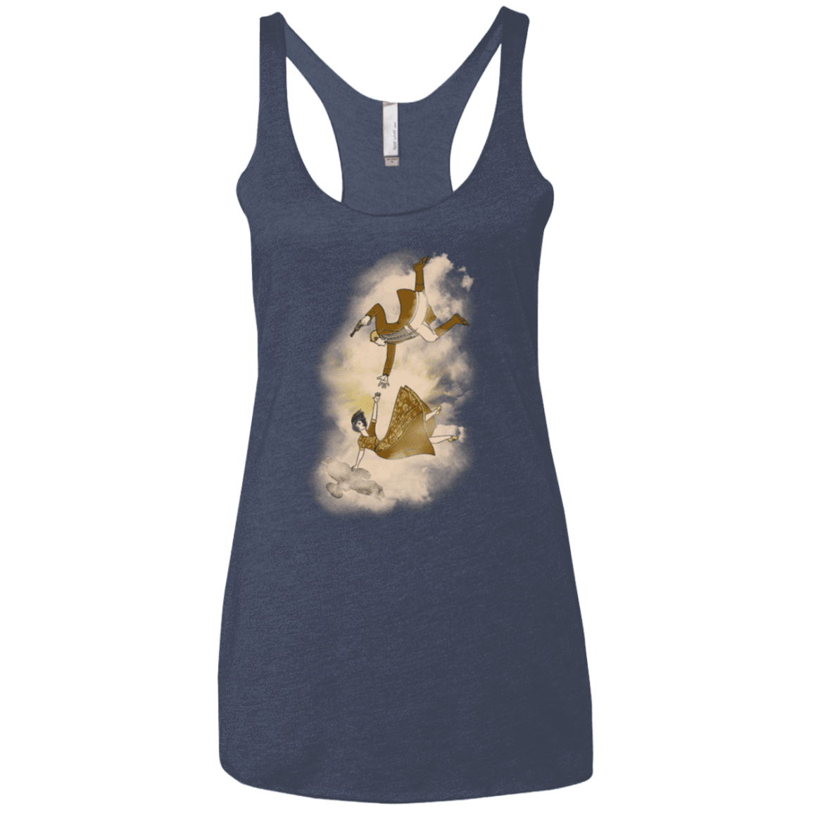 T-Shirts Vintage Navy / X-Small Shiny Infinite Women's Triblend Racerback Tank