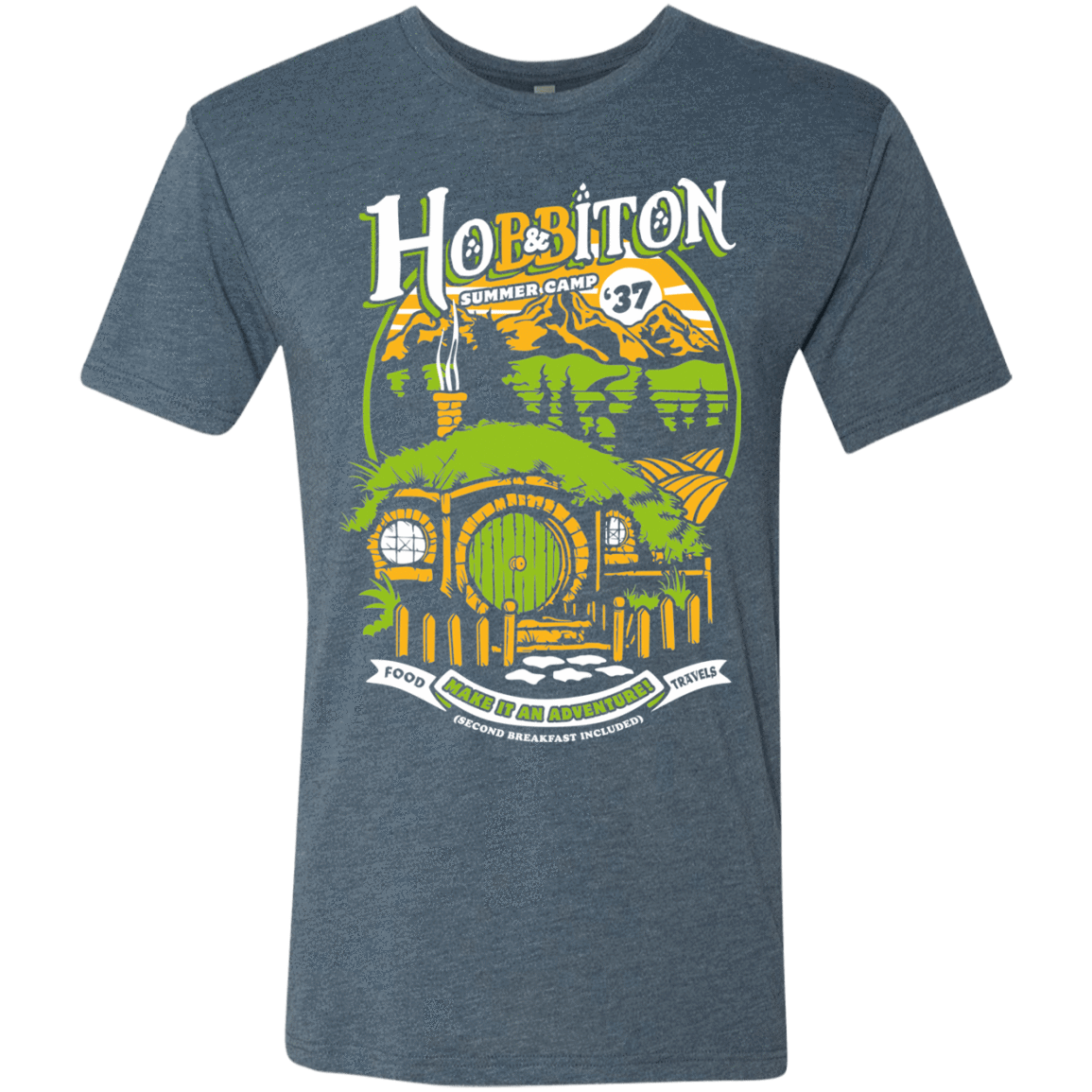 T-Shirts Indigo / S Shire Summer Camp Men's Triblend T-Shirt