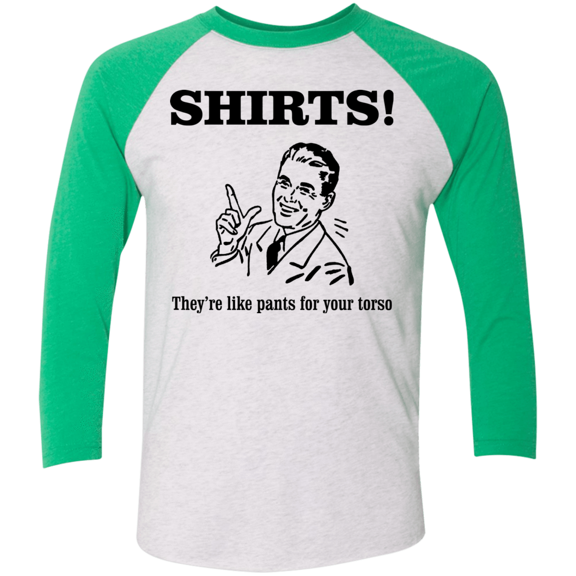 T-Shirts Heather White/Envy / X-Small Shirts like pants Men's Triblend 3/4 Sleeve