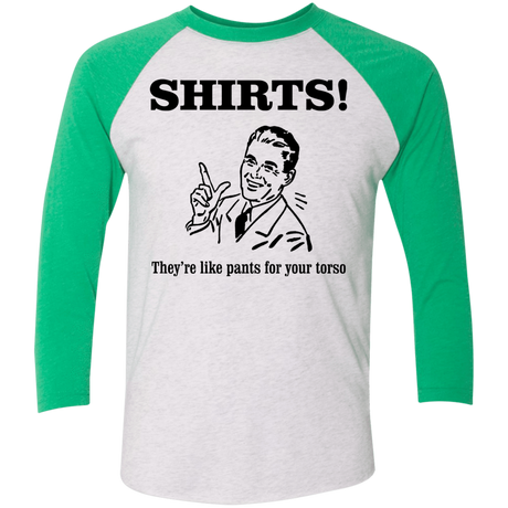 T-Shirts Heather White/Envy / X-Small Shirts like pants Men's Triblend 3/4 Sleeve