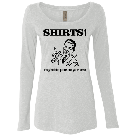 T-Shirts Heather White / Small Shirts like pants Women's Triblend Long Sleeve Shirt