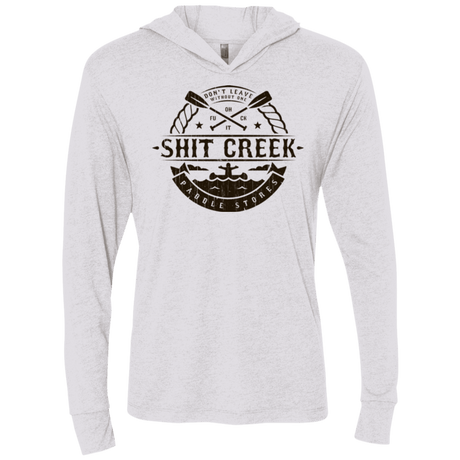 T-Shirts Heather White / X-Small Shit Creek Triblend Long Sleeve Hoodie Tee