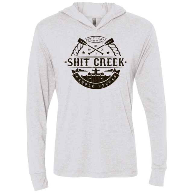 T-Shirts Heather White / X-Small Shit Creek Triblend Long Sleeve Hoodie Tee