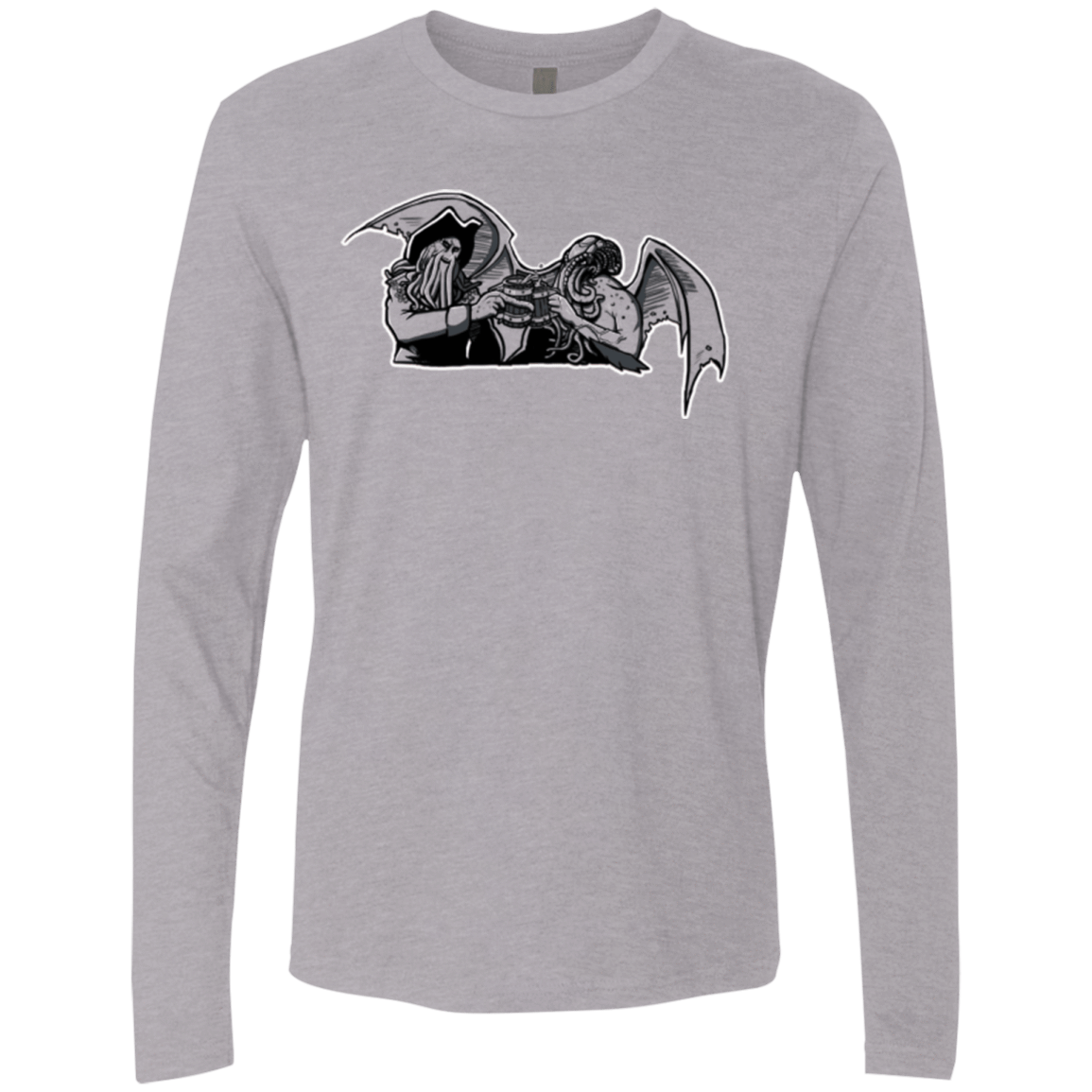 T-Shirts Heather Grey / Small Shiver Me Tentacles Men's Premium Long Sleeve