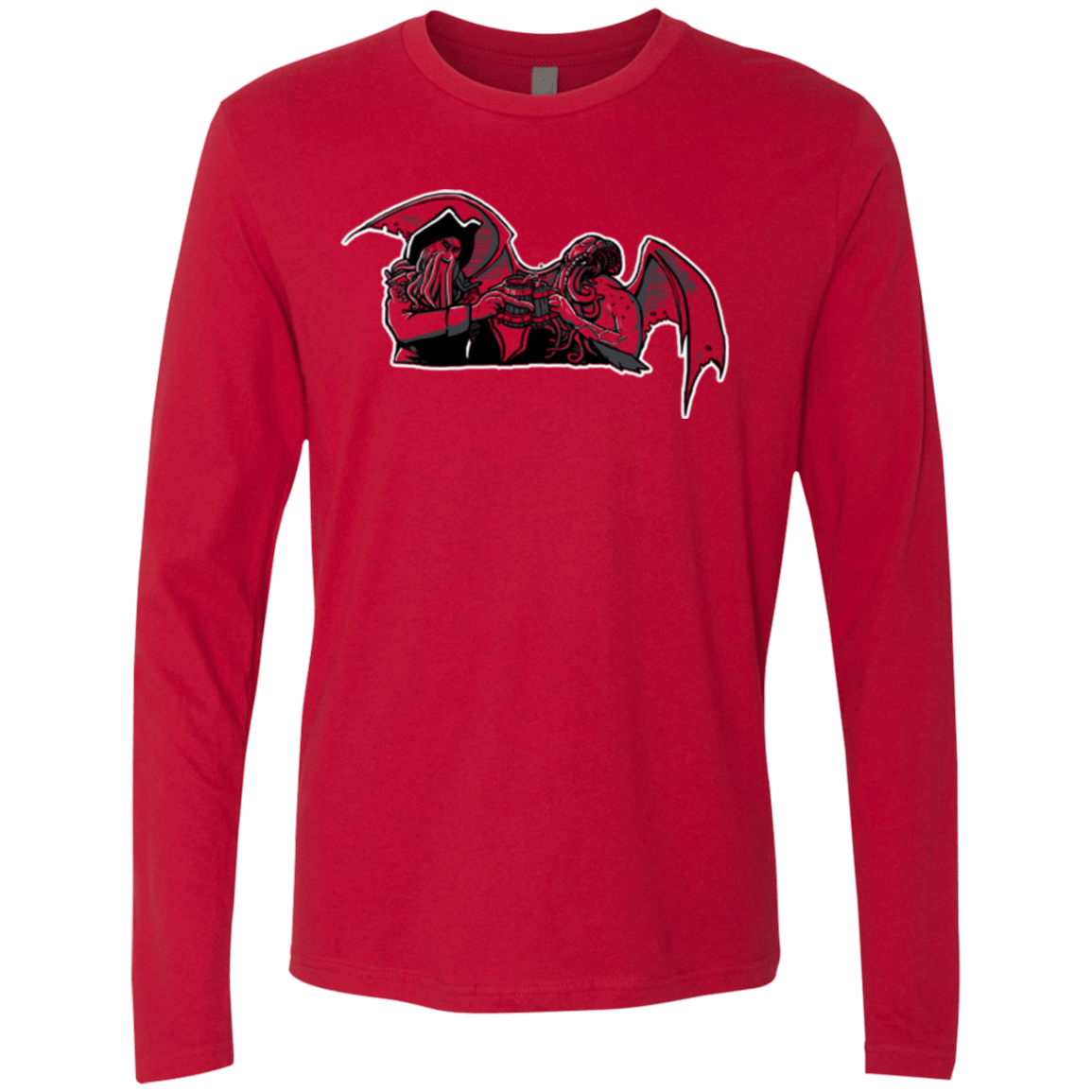 T-Shirts Red / Small Shiver Me Tentacles Men's Premium Long Sleeve