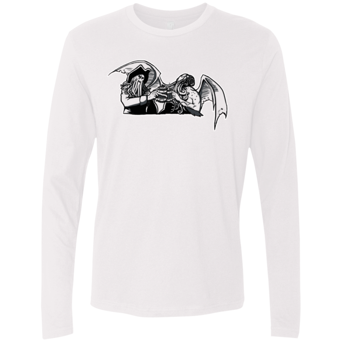 T-Shirts White / Small Shiver Me Tentacles Men's Premium Long Sleeve