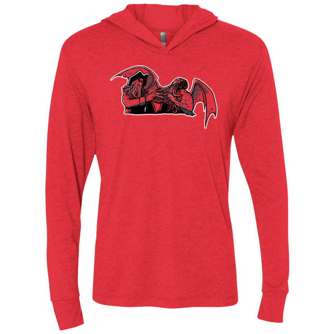 T-Shirts Vintage Red / X-Small Shiver Me Tentacles Triblend Long Sleeve Hoodie Tee