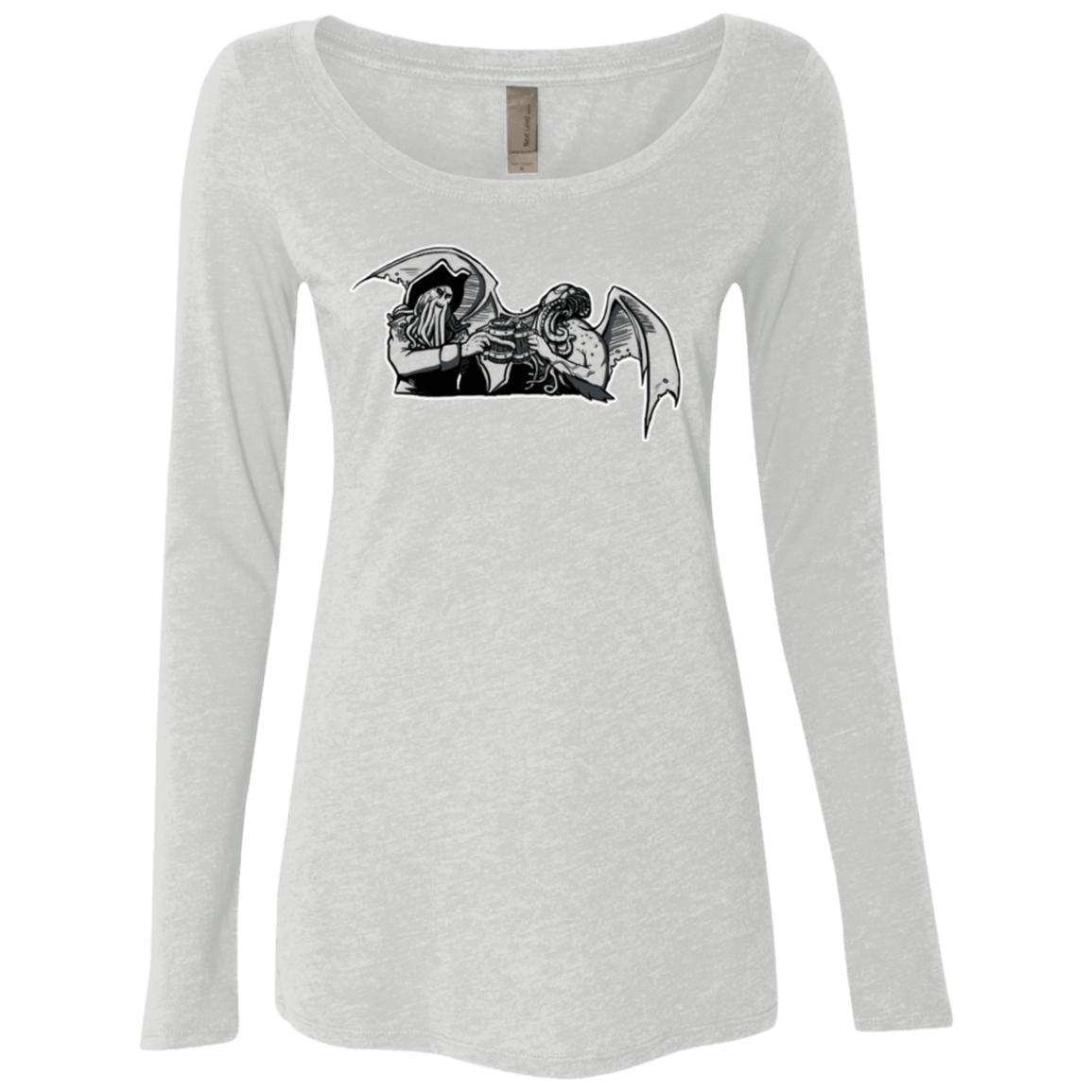 T-Shirts Heather White / Small Shiver Me Tentacles Women's Triblend Long Sleeve Shirt