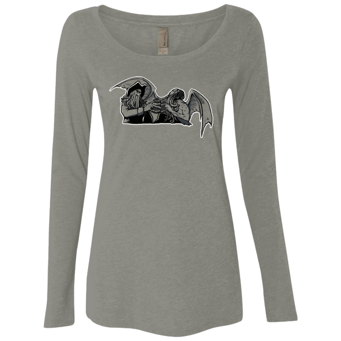 T-Shirts Venetian Grey / Small Shiver Me Tentacles Women's Triblend Long Sleeve Shirt