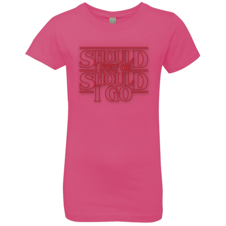 T-Shirts Hot Pink / YXS Should I Stay Or Should I Go Girls Premium T-Shirt