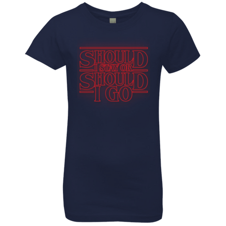 T-Shirts Midnight Navy / YXS Should I Stay Or Should I Go Girls Premium T-Shirt
