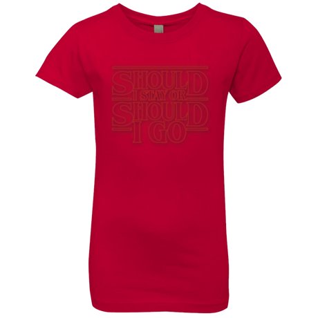 T-Shirts Red / YXS Should I Stay Or Should I Go Girls Premium T-Shirt