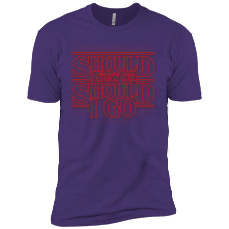 T-Shirts Purple / X-Small Should I Stay Or Should I Go Men's Premium T-Shirt