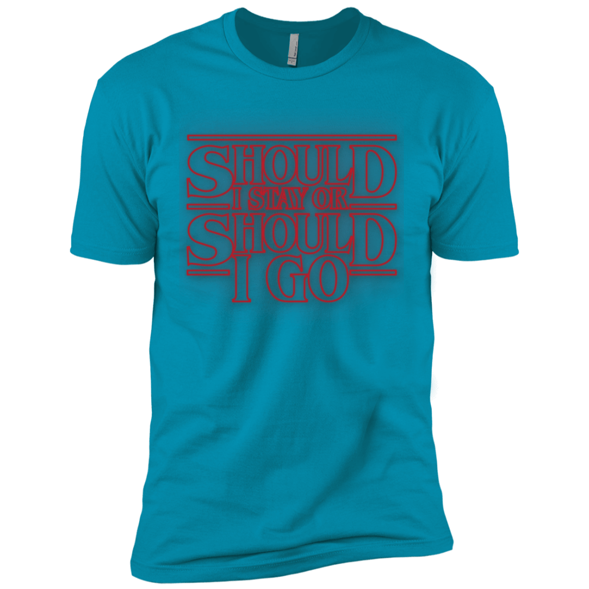T-Shirts Turquoise / X-Small Should I Stay Or Should I Go Men's Premium T-Shirt