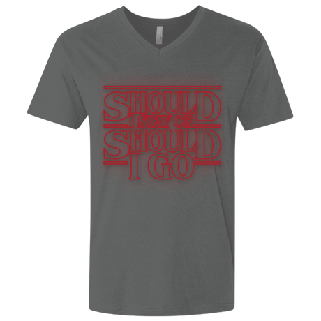 T-Shirts Heavy Metal / X-Small Should I Stay Or Should I Go Men's Premium V-Neck