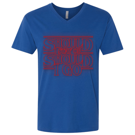 T-Shirts Royal / X-Small Should I Stay Or Should I Go Men's Premium V-Neck