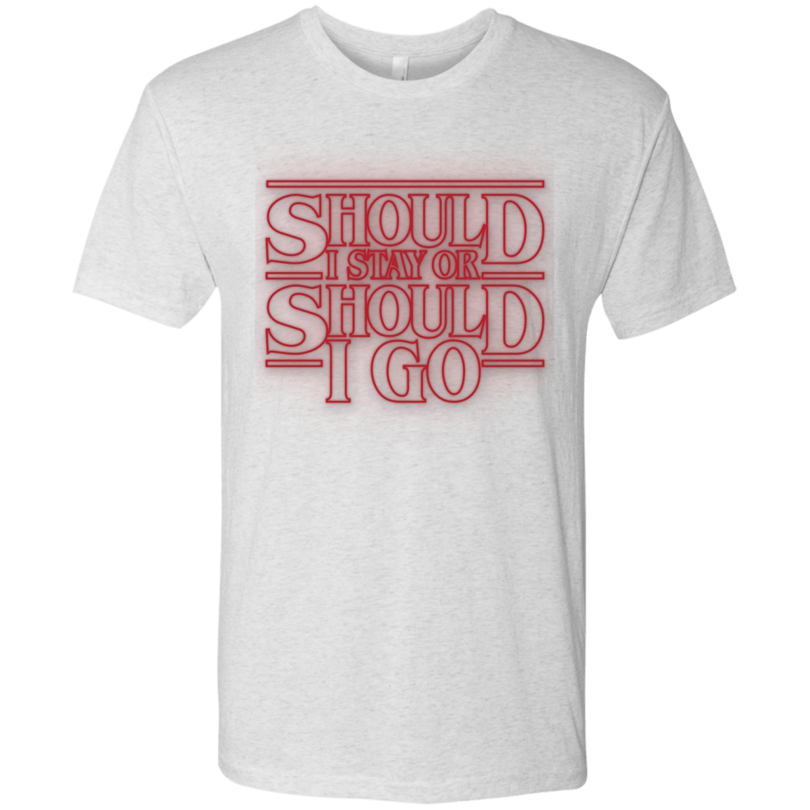 T-Shirts Heather White / Small Should I Stay Or Should I Go Men's Triblend T-Shirt