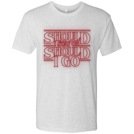 T-Shirts Heather White / Small Should I Stay Or Should I Go Men's Triblend T-Shirt