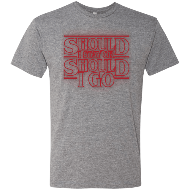 T-Shirts Premium Heather / Small Should I Stay Or Should I Go Men's Triblend T-Shirt