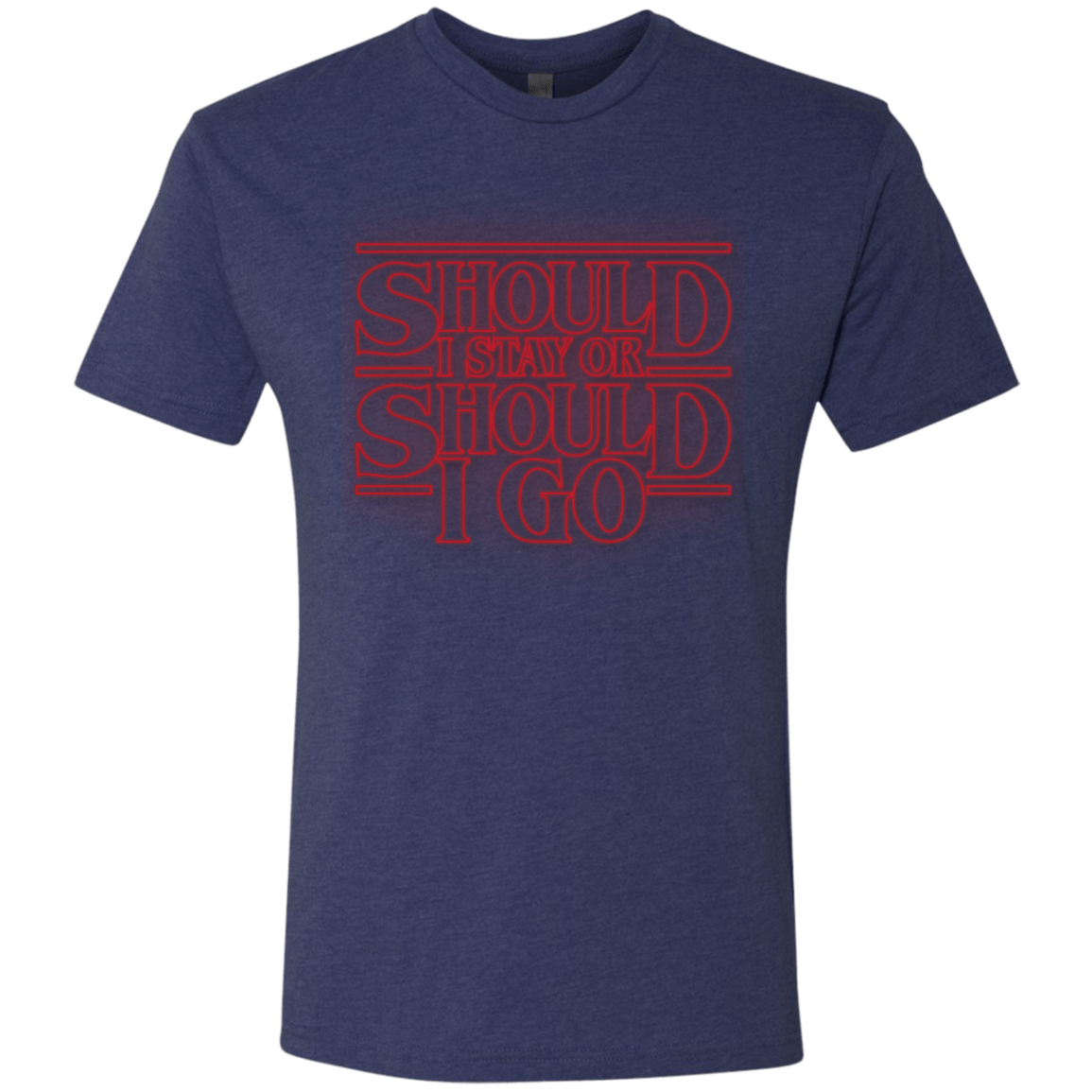 T-Shirts Vintage Navy / Small Should I Stay Or Should I Go Men's Triblend T-Shirt