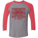 T-Shirts Premium Heather/ Vintage Red / X-Small Should I Stay Or Should I Go Triblend 3/4 Sleeve