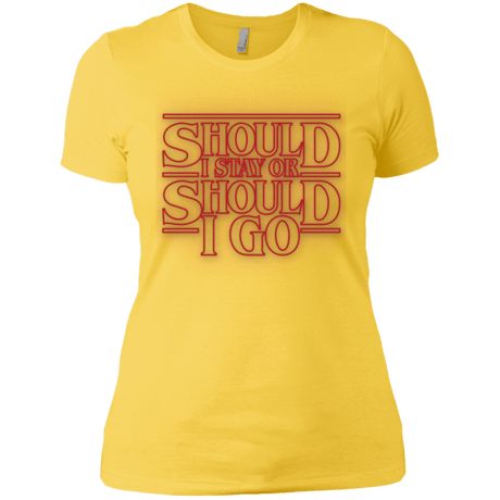 T-Shirts Vibrant Yellow / X-Small Should I Stay Or Should I Go Women's Premium T-Shirt