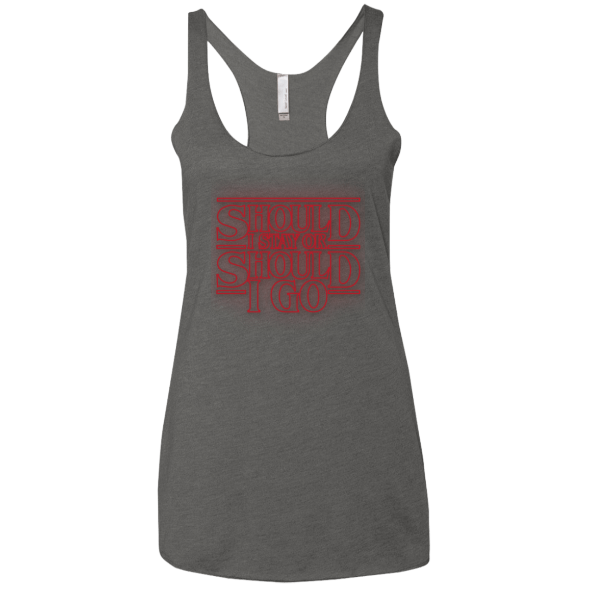 T-Shirts Premium Heather / X-Small Should I Stay Or Should I Go Women's Triblend Racerback Tank