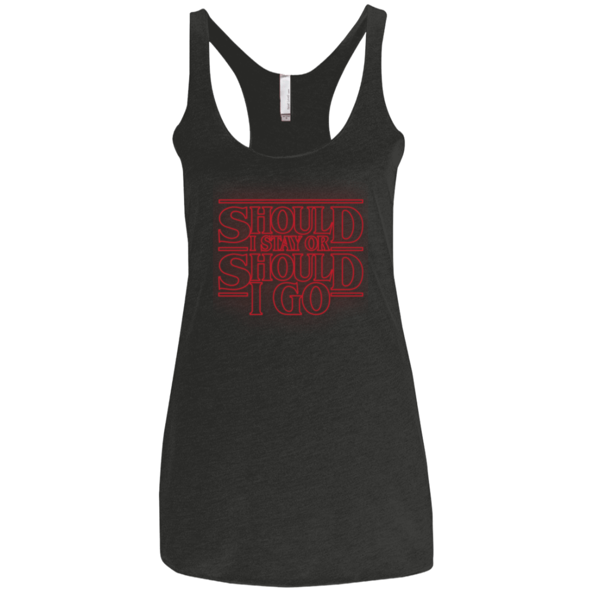 T-Shirts Vintage Black / X-Small Should I Stay Or Should I Go Women's Triblend Racerback Tank