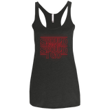 T-Shirts Vintage Black / X-Small Should I Stay Or Should I Go Women's Triblend Racerback Tank