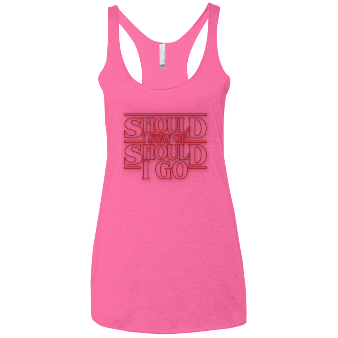 T-Shirts Vintage Pink / X-Small Should I Stay Or Should I Go Women's Triblend Racerback Tank