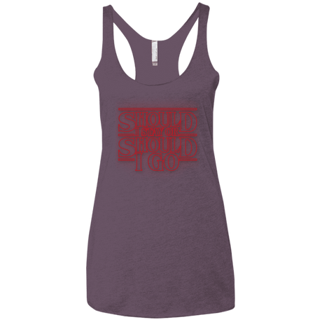 T-Shirts Vintage Purple / X-Small Should I Stay Or Should I Go Women's Triblend Racerback Tank