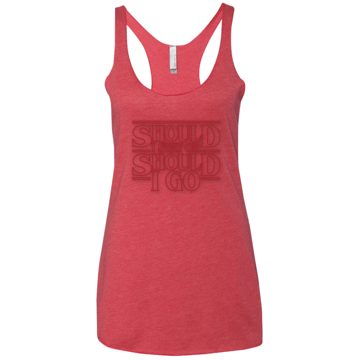 T-Shirts Vintage Red / X-Small Should I Stay Or Should I Go Women's Triblend Racerback Tank