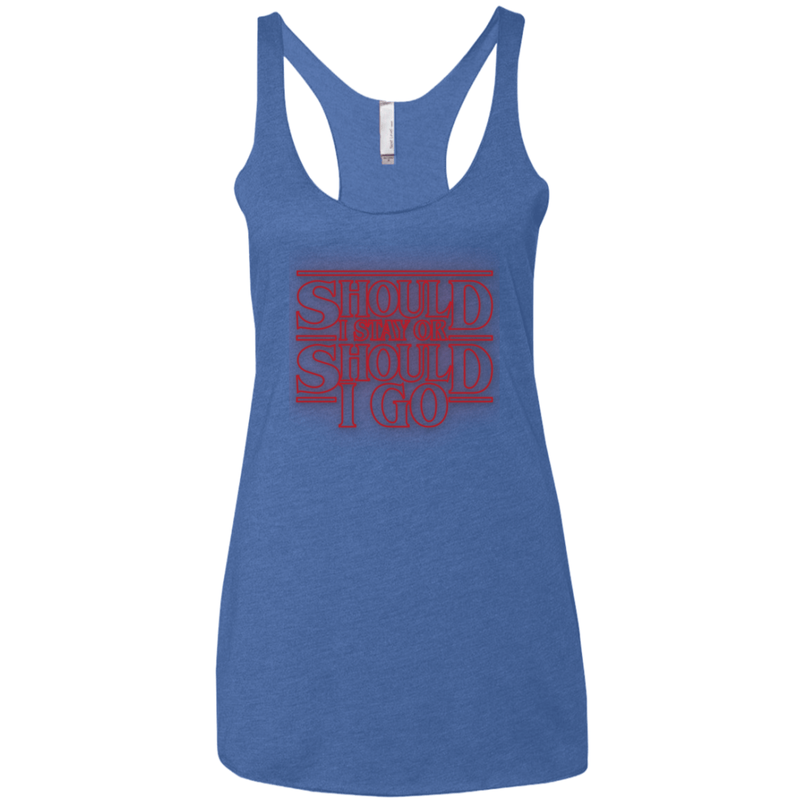 T-Shirts Vintage Royal / X-Small Should I Stay Or Should I Go Women's Triblend Racerback Tank