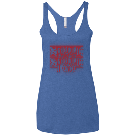 T-Shirts Vintage Royal / X-Small Should I Stay Or Should I Go Women's Triblend Racerback Tank