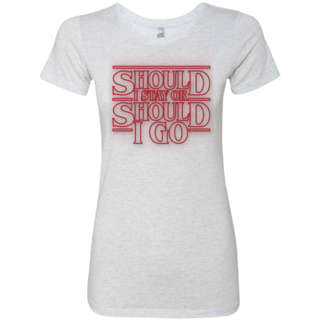 T-Shirts Heather White / Small Should I Stay Or Should I Go Women's Triblend T-Shirt