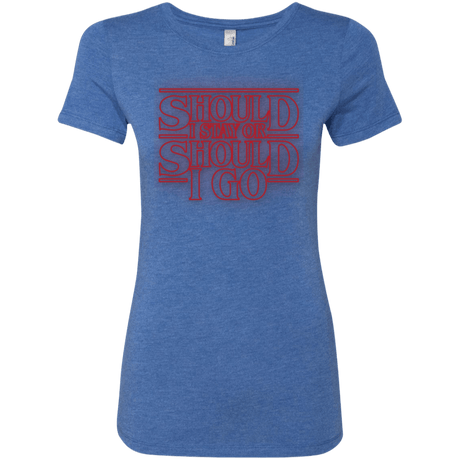 T-Shirts Vintage Royal / Small Should I Stay Or Should I Go Women's Triblend T-Shirt