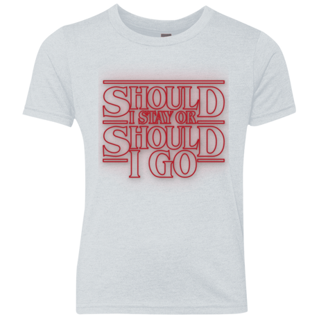 T-Shirts Heather White / YXS Should I Stay Or Should I Go Youth Triblend T-Shirt