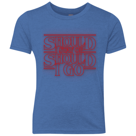 T-Shirts Vintage Royal / YXS Should I Stay Or Should I Go Youth Triblend T-Shirt