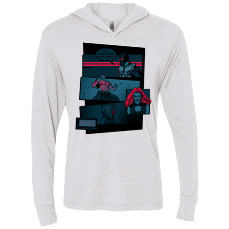 T-Shirts Heather White / X-Small Showtime Triblend Long Sleeve Hoodie Tee