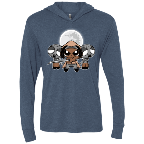 T-Shirts Indigo / X-Small SHUFFLE AND SLICE AND NOT VERY NICE Triblend Long Sleeve Hoodie Tee