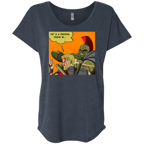 T-Shirts Vintage Navy / X-Small Shut Up Triblend Dolman Sleeve