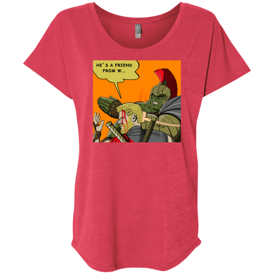 T-Shirts Vintage Red / X-Small Shut Up Triblend Dolman Sleeve