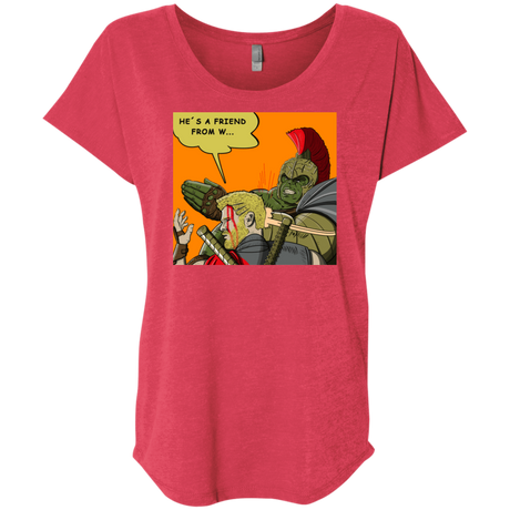 T-Shirts Vintage Red / X-Small Shut Up Triblend Dolman Sleeve