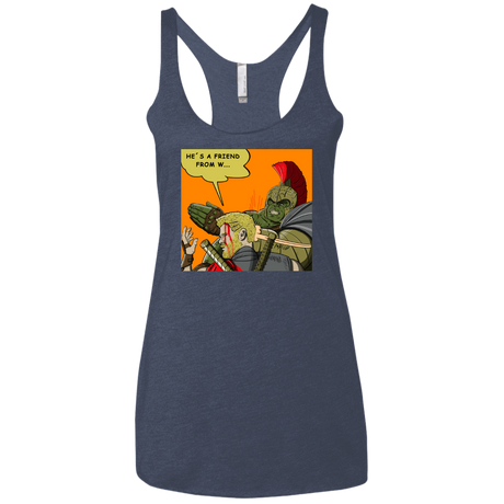 T-Shirts Vintage Navy / X-Small Shut Up Women's Triblend Racerback Tank